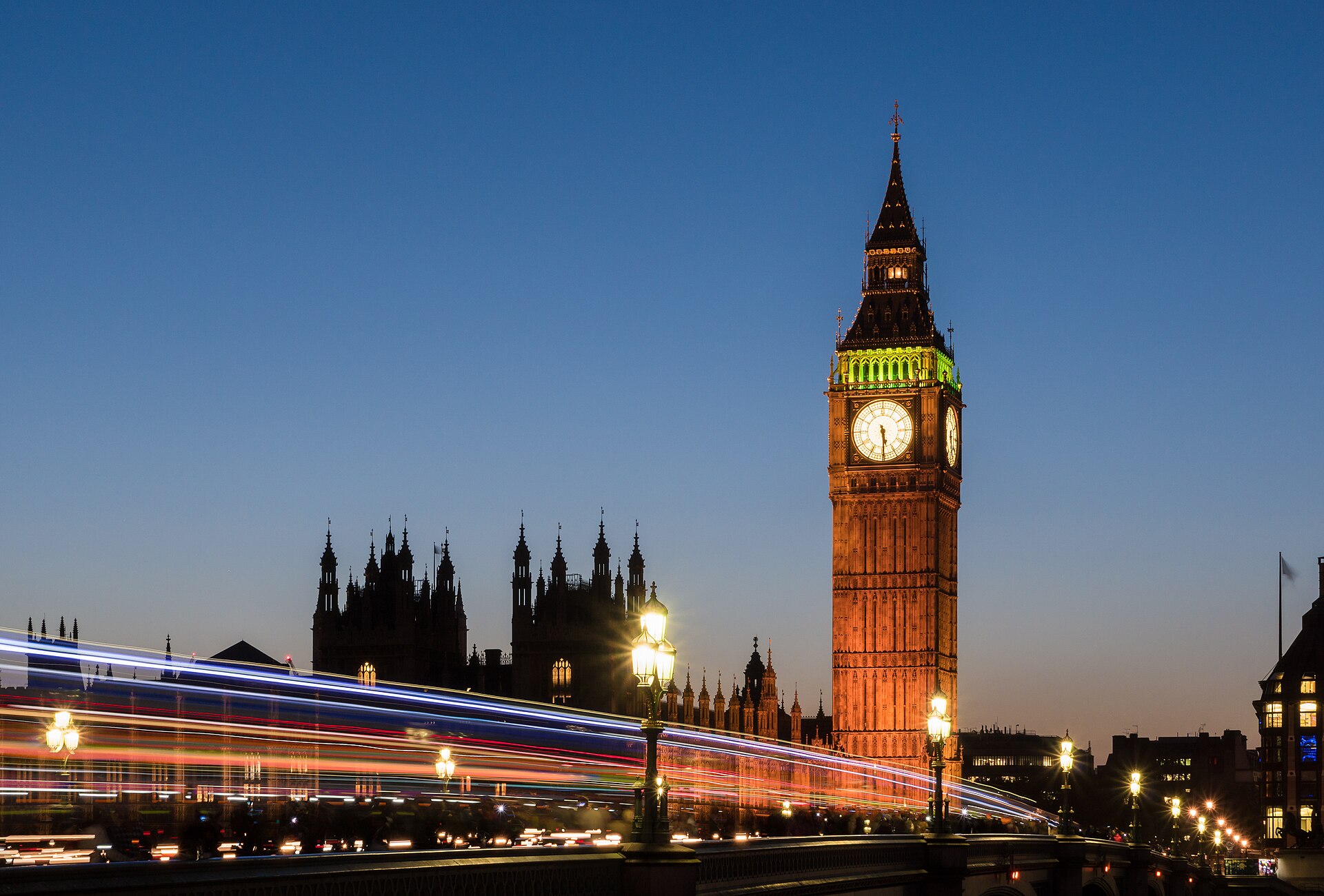 Big Ben and the Palace of Westminster at dusk, London, United Kingdom